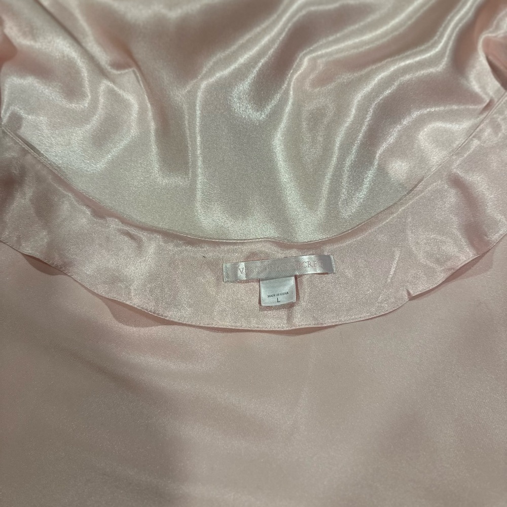 Victoria’s Secret Pale Pink Silky Chemise Slip Dress Lingerie Négligée Size L - Picture 10 of 12